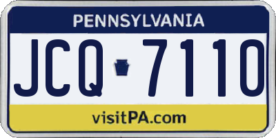 PA license plate JCQ7110