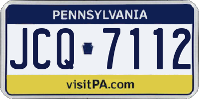 PA license plate JCQ7112
