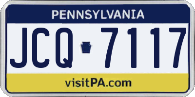 PA license plate JCQ7117