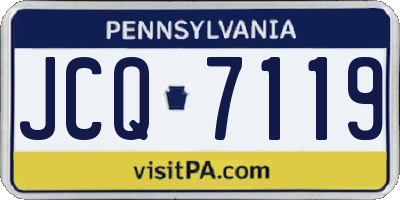 PA license plate JCQ7119