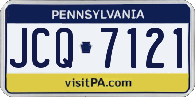 PA license plate JCQ7121