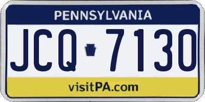 PA license plate JCQ7130