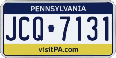 PA license plate JCQ7131