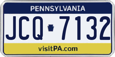 PA license plate JCQ7132