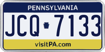 PA license plate JCQ7133