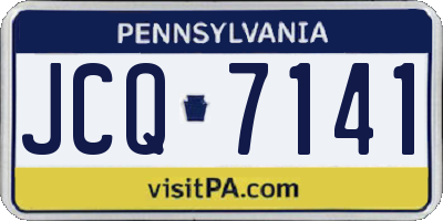 PA license plate JCQ7141