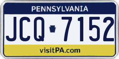 PA license plate JCQ7152