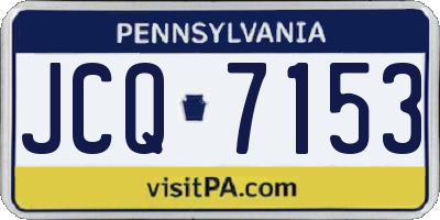 PA license plate JCQ7153