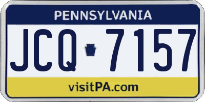 PA license plate JCQ7157