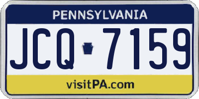 PA license plate JCQ7159