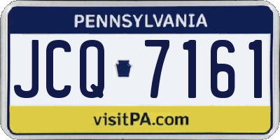PA license plate JCQ7161