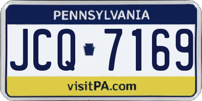 PA license plate JCQ7169