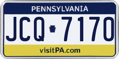 PA license plate JCQ7170