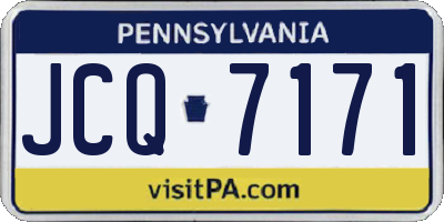 PA license plate JCQ7171