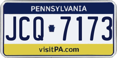 PA license plate JCQ7173