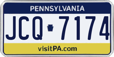 PA license plate JCQ7174
