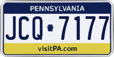 PA license plate JCQ7177