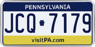 PA license plate JCQ7179