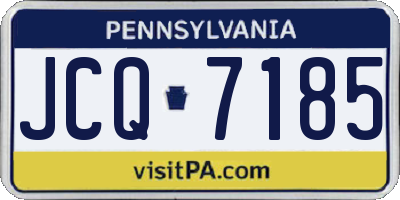 PA license plate JCQ7185