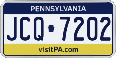 PA license plate JCQ7202