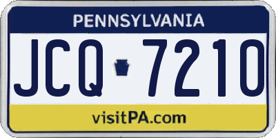 PA license plate JCQ7210