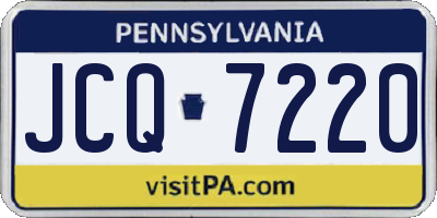 PA license plate JCQ7220
