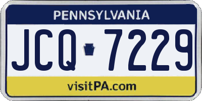 PA license plate JCQ7229