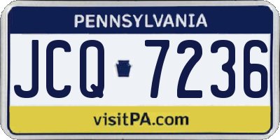 PA license plate JCQ7236