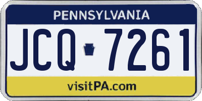 PA license plate JCQ7261