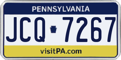 PA license plate JCQ7267
