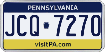 PA license plate JCQ7270