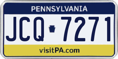 PA license plate JCQ7271