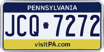 PA license plate JCQ7272