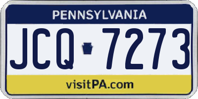 PA license plate JCQ7273