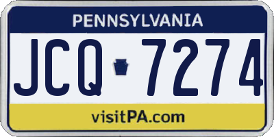 PA license plate JCQ7274