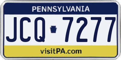 PA license plate JCQ7277