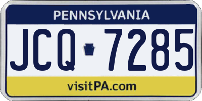 PA license plate JCQ7285