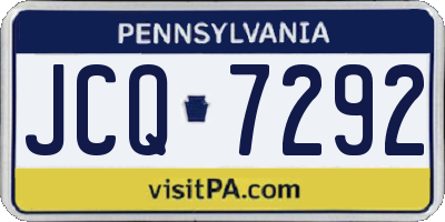 PA license plate JCQ7292