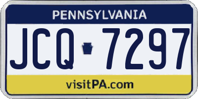 PA license plate JCQ7297