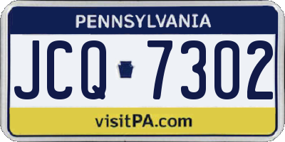 PA license plate JCQ7302