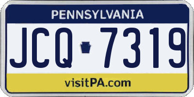 PA license plate JCQ7319