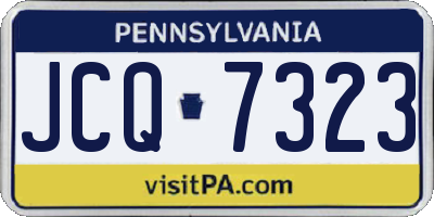 PA license plate JCQ7323