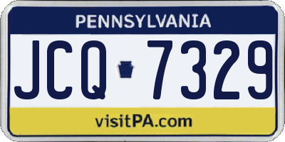 PA license plate JCQ7329