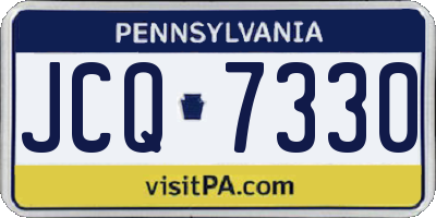 PA license plate JCQ7330