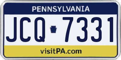 PA license plate JCQ7331