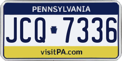 PA license plate JCQ7336
