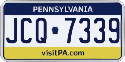 PA license plate JCQ7339