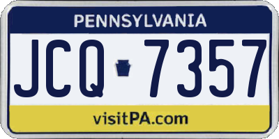 PA license plate JCQ7357