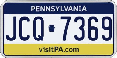 PA license plate JCQ7369