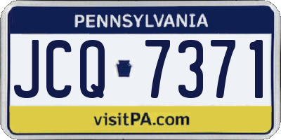 PA license plate JCQ7371